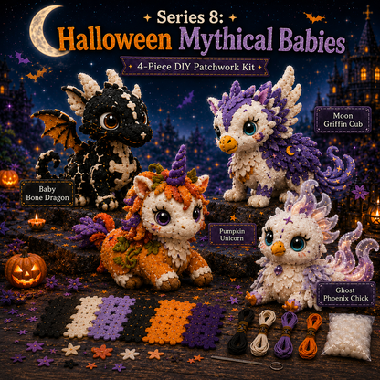 Halloween Friends 4 Piece DIY Patchwork Kit Collection 🎃🧵