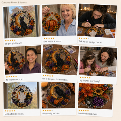 ✨🎃Halloween Pearl Art Hanging Ornament Kit-Create Your Own Magical Halloween Decoration ✨👻