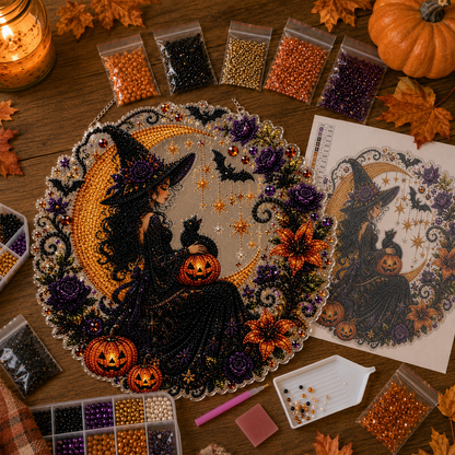 ✨🎃Halloween Pearl Art Hanging Ornament Kit-Create Your Own Magical Halloween Decoration ✨👻