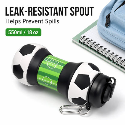 World Cup Special: 2-in-1 Foldable Football Water Bottle