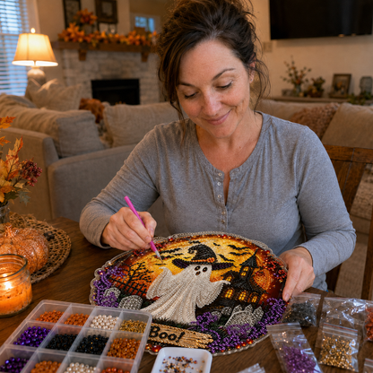 ✨🎃Halloween Pearl Art Hanging Ornament Kit-Create Your Own Magical Halloween Decoration ✨👻