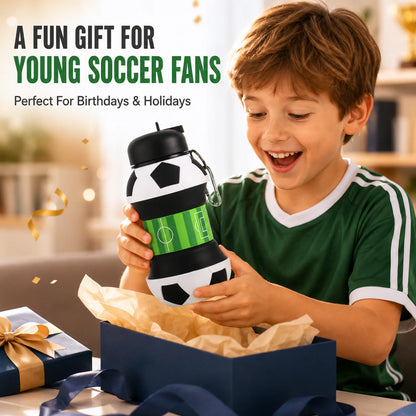 World Cup Special: 2-in-1 Foldable Football Water Bottle