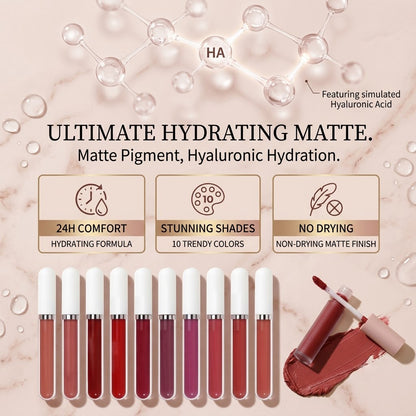 ❤️10Pcs Liquid Matte Matt Lipstick Set