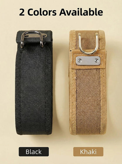 ✨Metal Hook Tactical Elastic Belt No Buckle Invisible Design | Soft Adjustable Side Tactical Belt