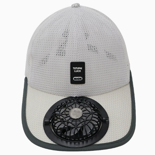 2-in-1 baseball cap with solar-powered fan