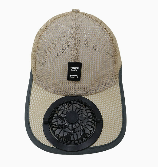 2-in-1 baseball cap with solar-powered fan