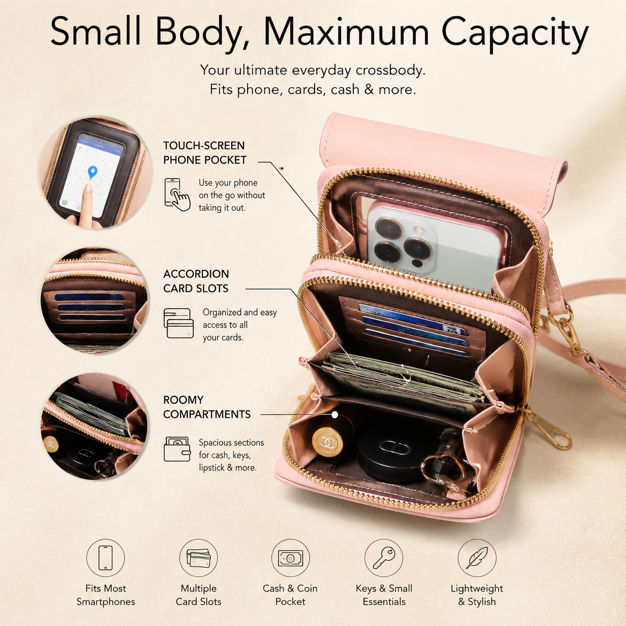 Touchscreen Crossbody Phone Wallet