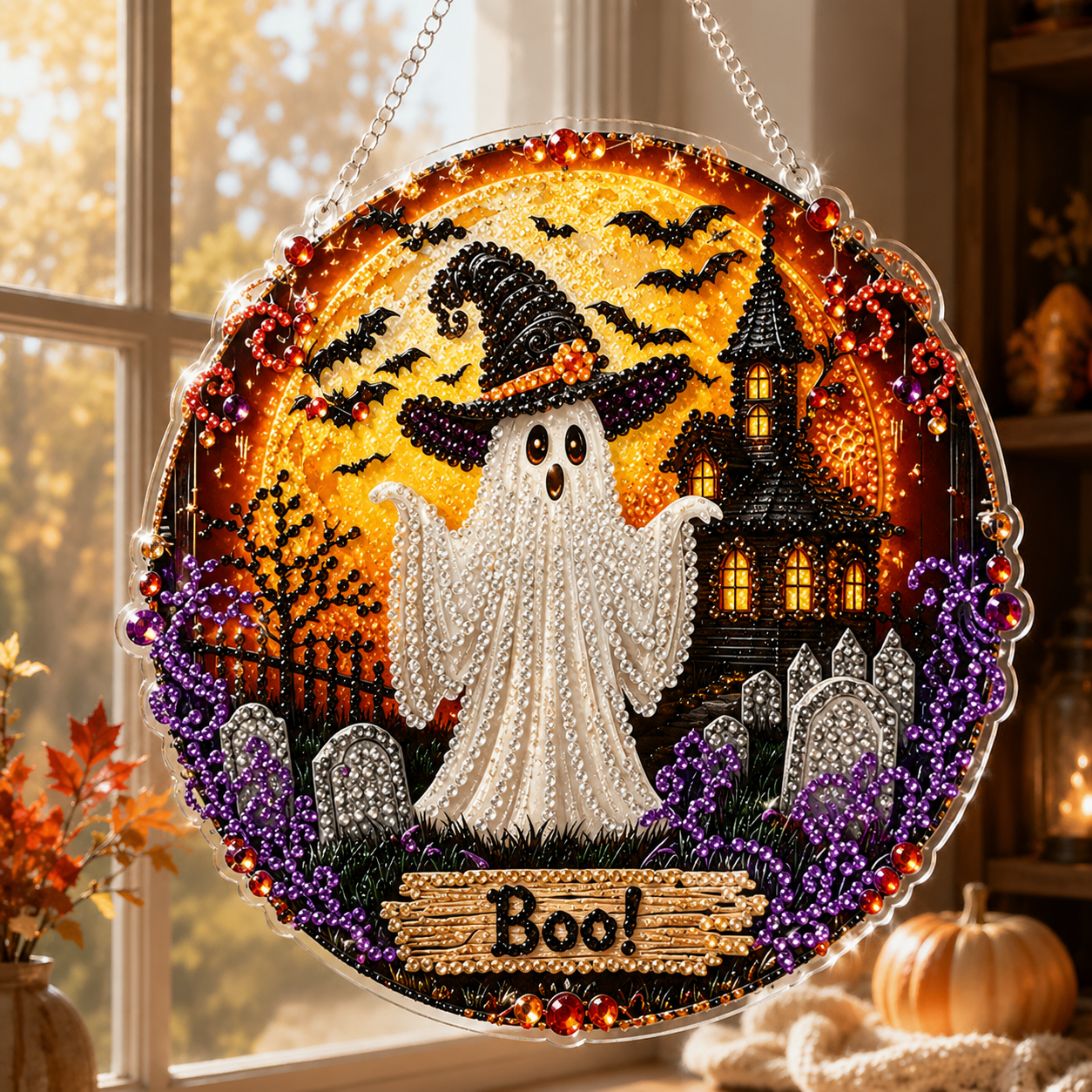 ✨🎃Halloween Pearl Art Hanging Ornament Kit-Create Your Own Magical Halloween Decoration ✨👻