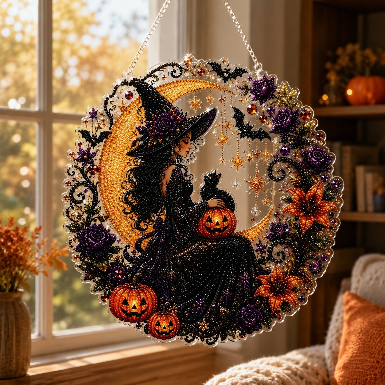 ✨🎃Halloween Pearl Art Hanging Ornament Kit-Create Your Own Magical Halloween Decoration ✨👻
