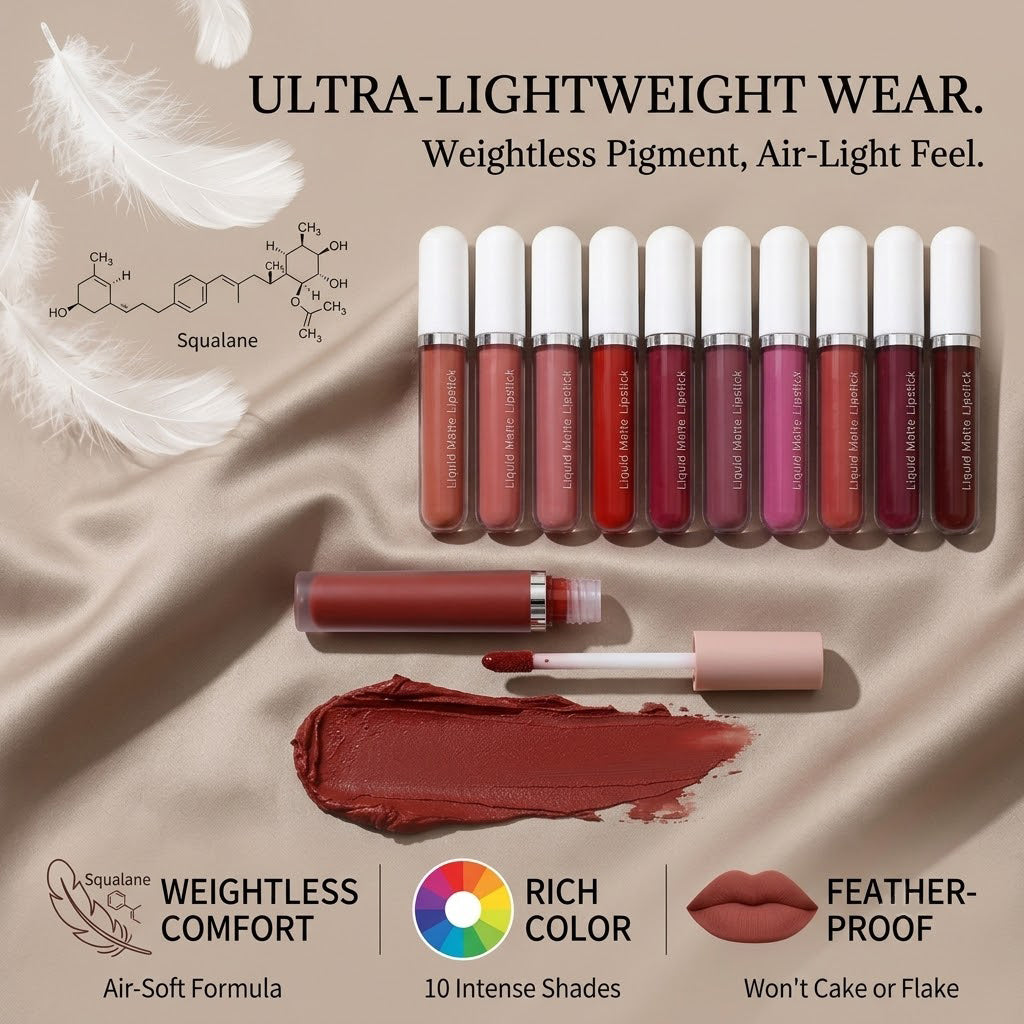 ❤️10Pcs Liquid Matte Matt Lipstick Set