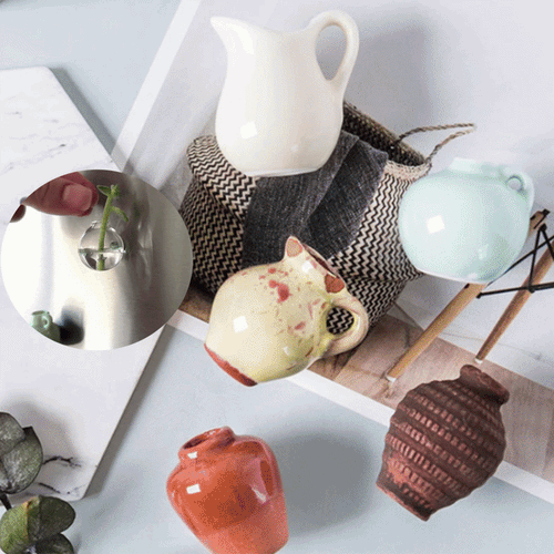 🌺Handcrafted Mini Ceramic Vase Magnet – Tiny Blooms for flower-Loving Homes