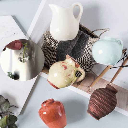 🌺Handcrafted Mini Ceramic Vase Magnet – Tiny Blooms for flower-Loving Homes