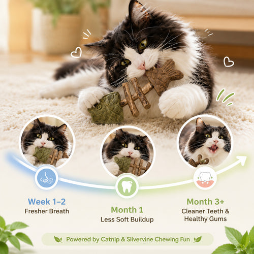 LBMLBM™ Catnip & Silvervine Chew - Let Your Cat Brush Their Own Teeth! 🦷🐱