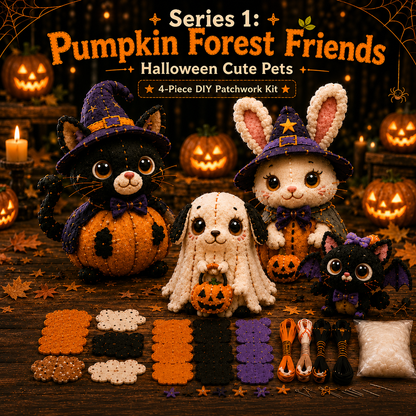 Halloween Friends 4 Piece DIY Patchwork Kit Collection 🎃🧵