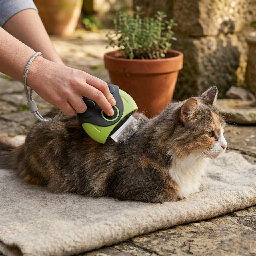 Multifunctional One-Click Pet Grooming Brush