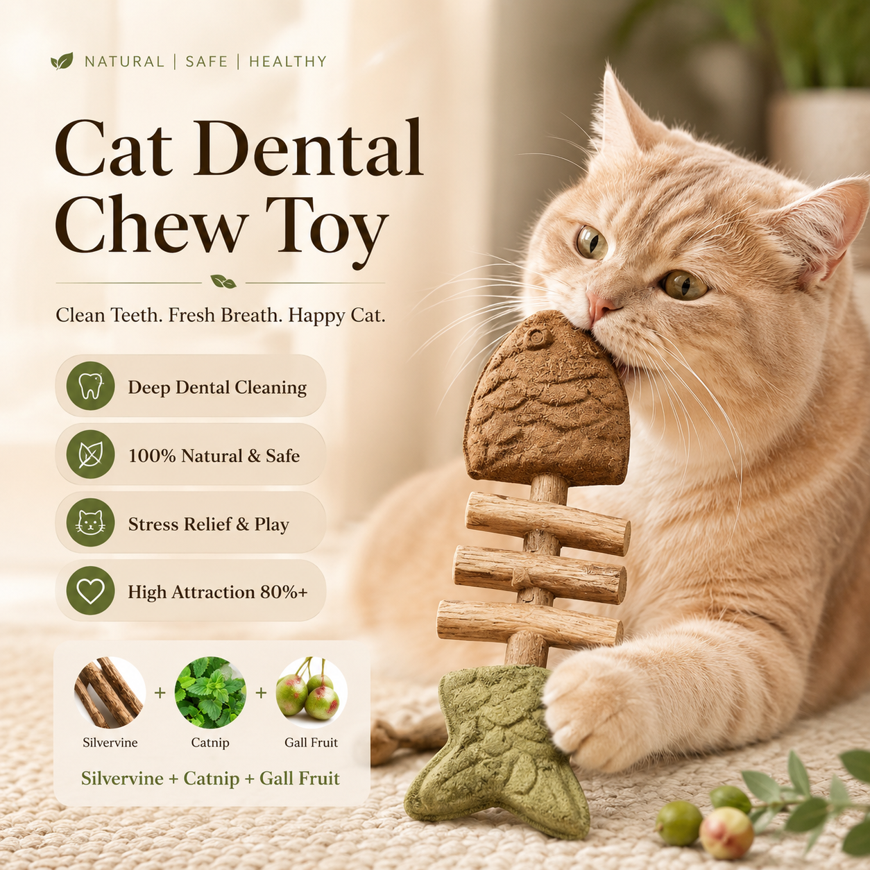 LBMLBM™ Catnip & Silvervine Chew - Let Your Cat Brush Their Own Teeth! 🦷🐱