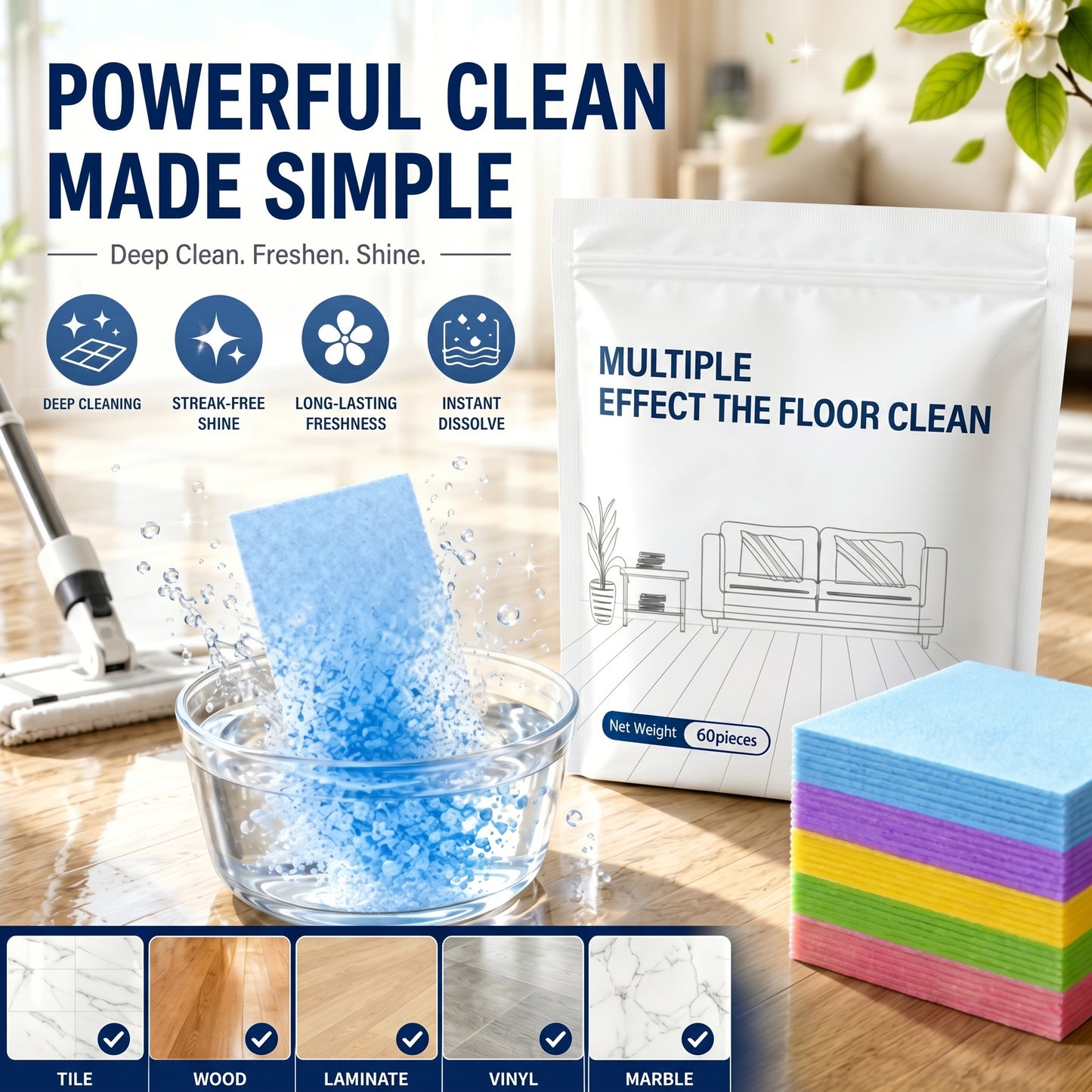 Multi-Surface Antibacterial Cleaner for Hardwood, Tile & Laminate