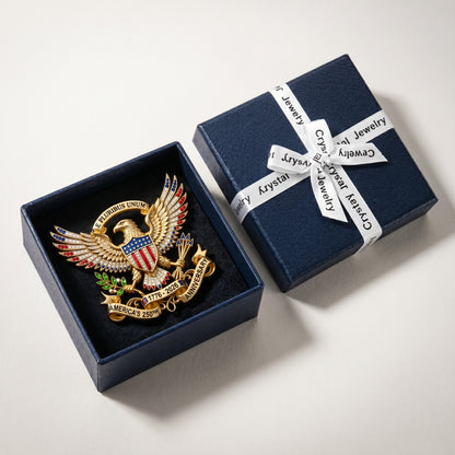 US 250th Anniversary Brooch Pin-stereoscopic-With diamonds