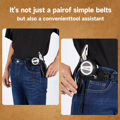 ✨Metal Hook Tactical Elastic Belt No Buckle Invisible Design | Soft Adjustable Side Tactical Belt