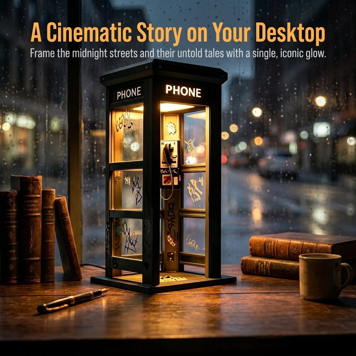 Turn Any Desk Into a Tiny Midnight Street Scene