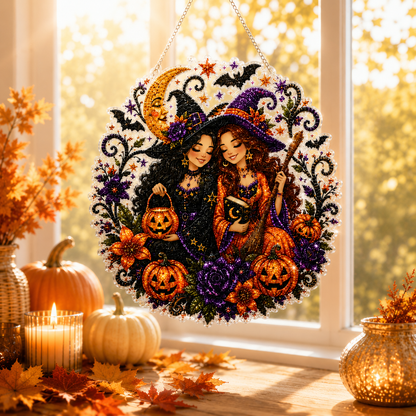 ✨🎃Halloween Black Cat Moon Diamond Art Hanging Ornament Kit👻