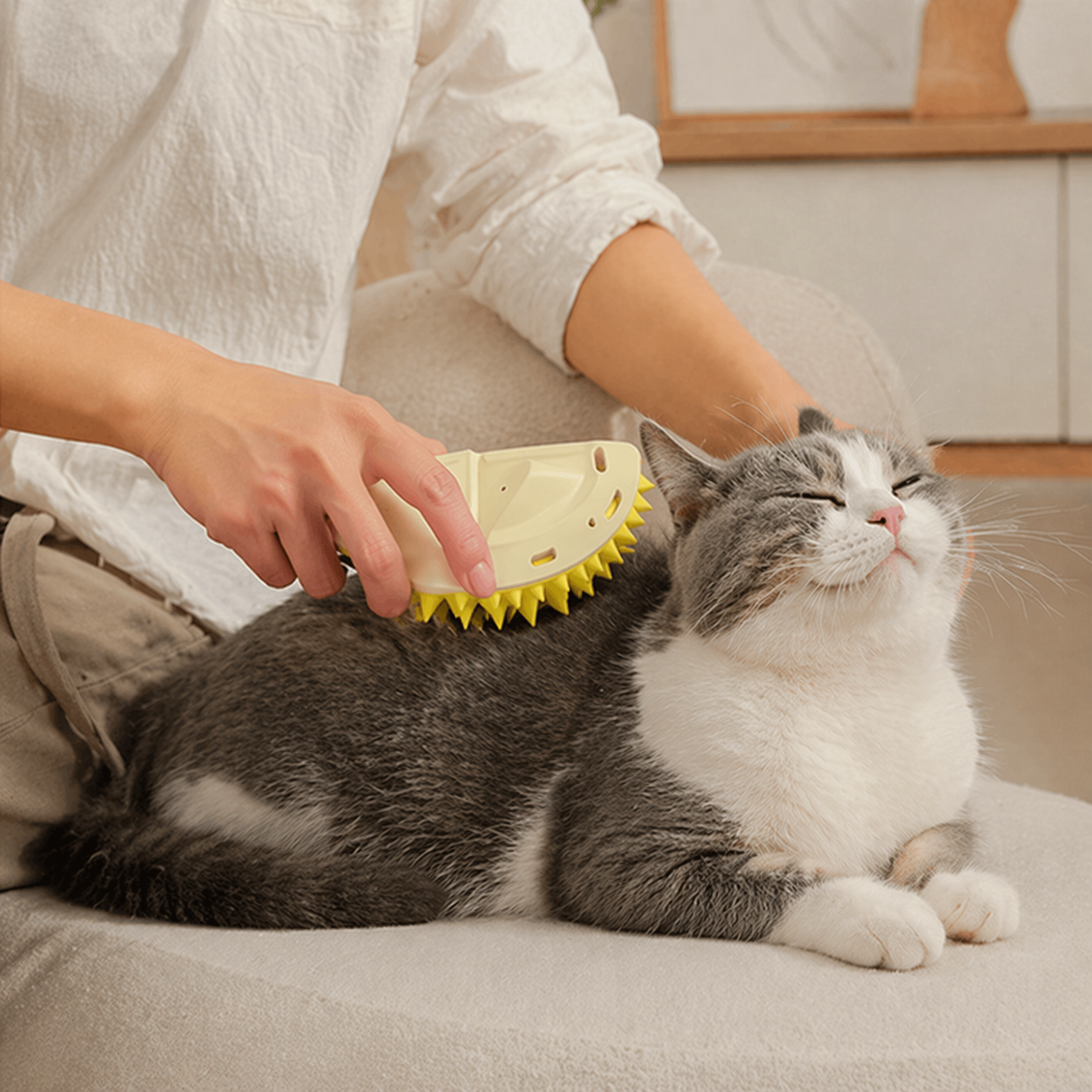 Durian-Inspired Interactive Self-Groomer