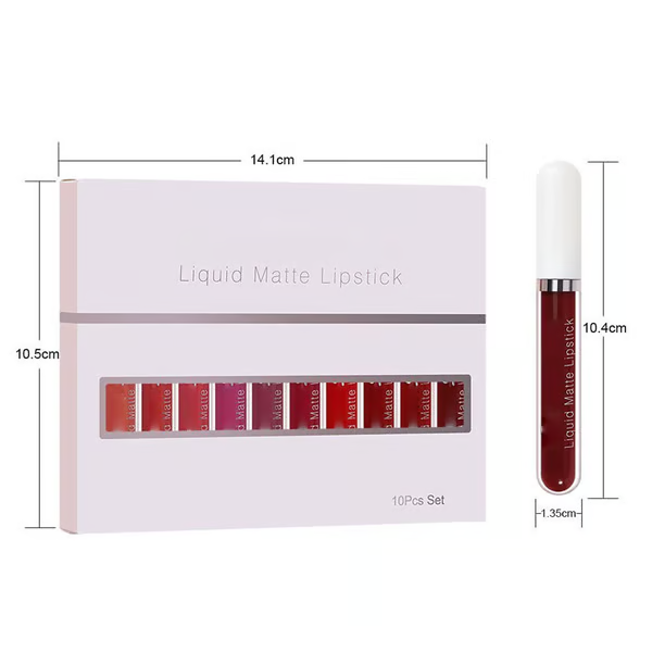 ❤️10Pcs Liquid Matte Matt Lipstick Set