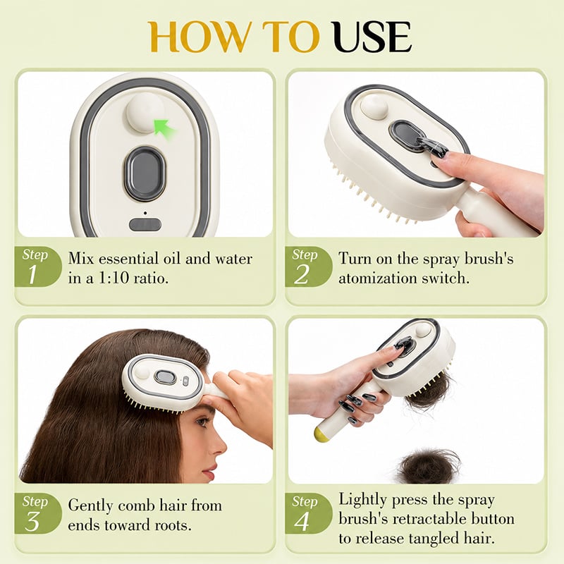 Multi-Function Massage Mist Comb